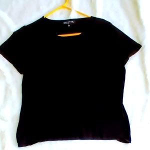 Jones New York Collection Platinum short sleeve silk blend top size XL